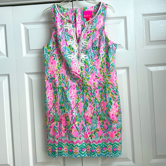 Gabby pink shift dress - size 14 - Picture 2 of 10